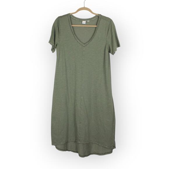 GAP KneeLength Sage Slub Dress CoverUp Medium • Marl Cardigan Large - Picture 11 of 15